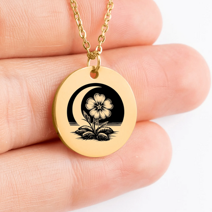 Personalized Primrose amulet charm jewelry