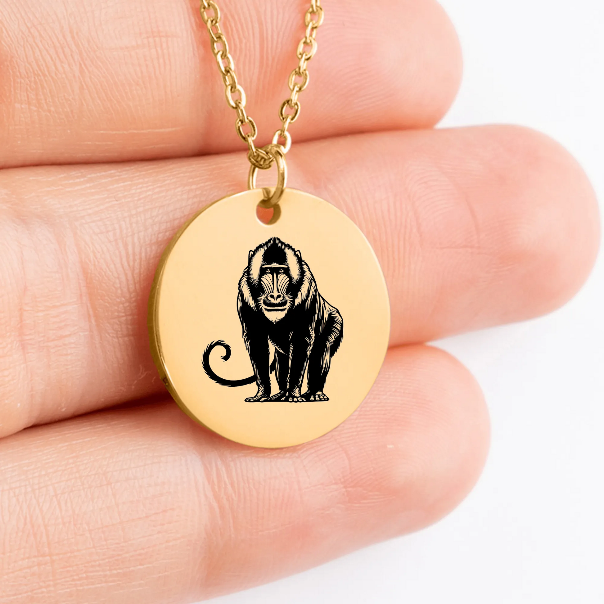 Mandrill Pendant - Stunning Jewelry Gift for Nature Lovers