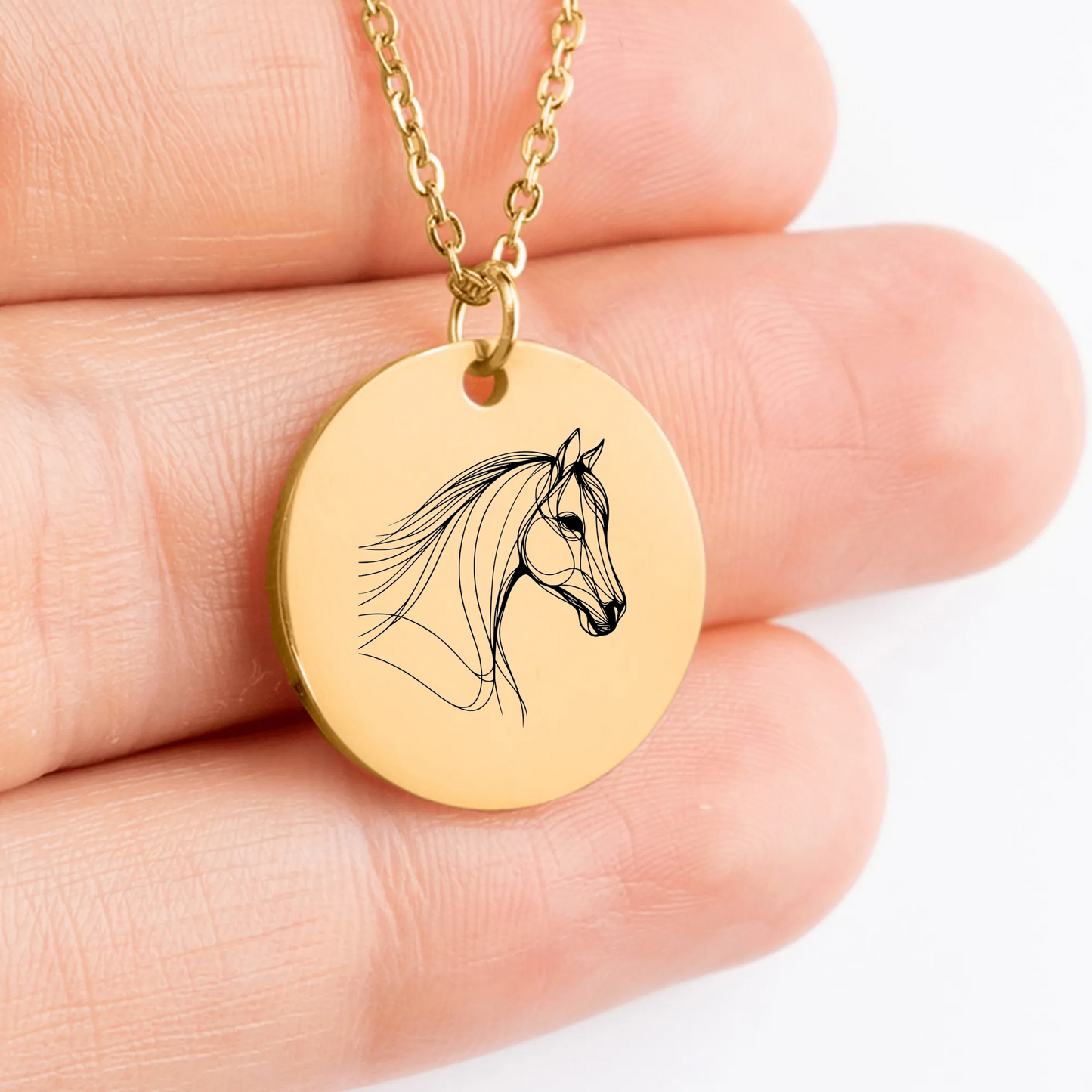 Custom Horse Charm Necklace Gift Idea for Equestrian Lovers