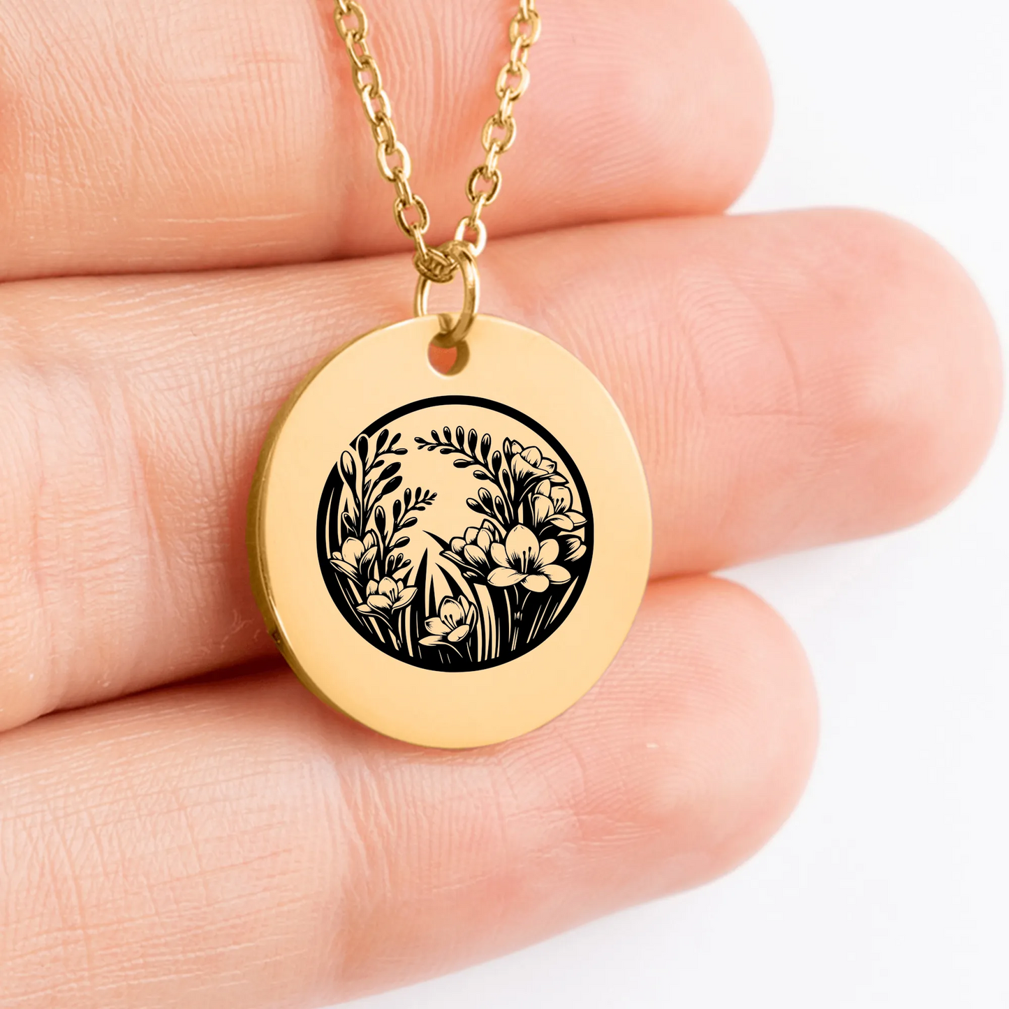 Unique Freesia Goddess pendant charm for positivity and strength