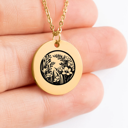 Unique Freesia Goddess pendant charm for positivity and strength