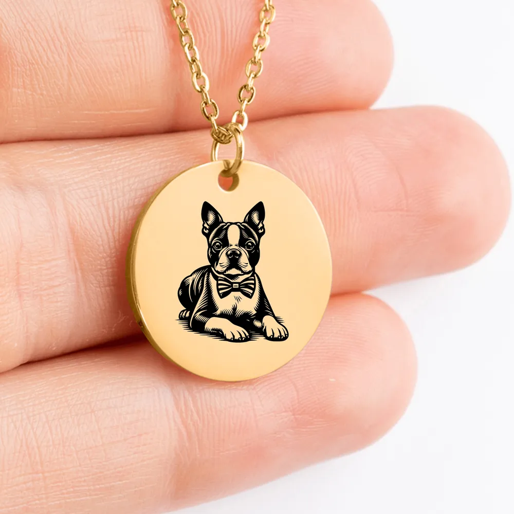 Unique Boston Terrier amulet medallion gift