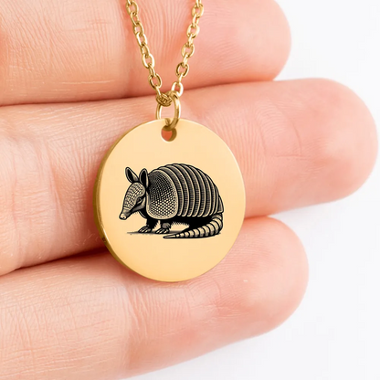 Handcrafted armadillo necklace for wildlife enthusiasts