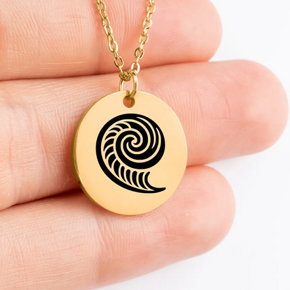 Unique personalized Koru pendant necklace gift