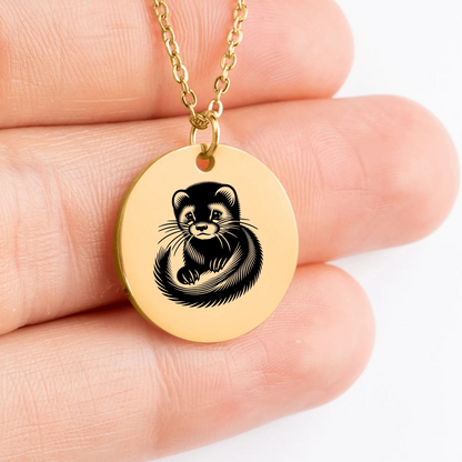 Handcrafted Mink pendant necklace - perfect personalized custom gift idea