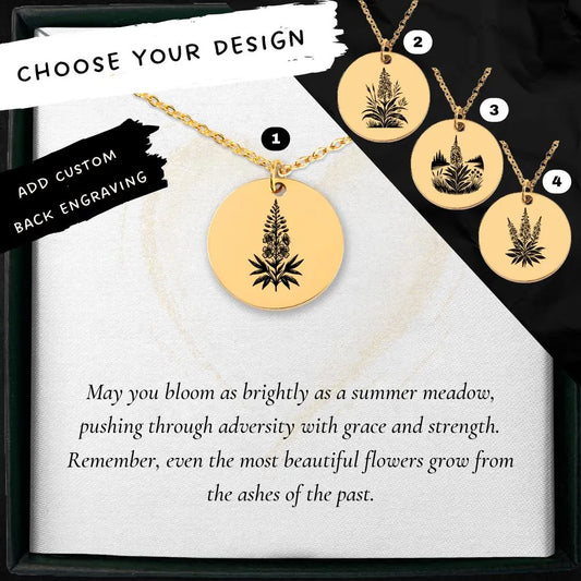 Exquisite Fireweed Flower charm necklace for custom jewelry collection