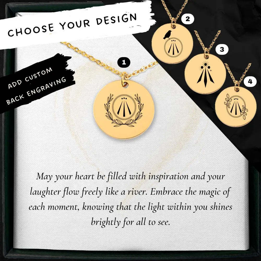 Awen Symbol Pendant Necklace - Meaningful Gift for Loved Ones