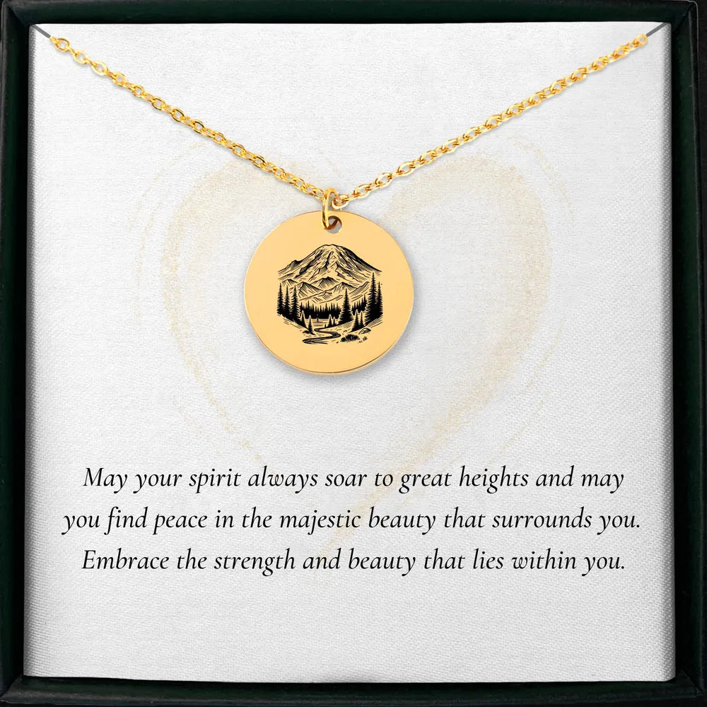 Beautiful Mount Rainier charm necklace for nature lovers