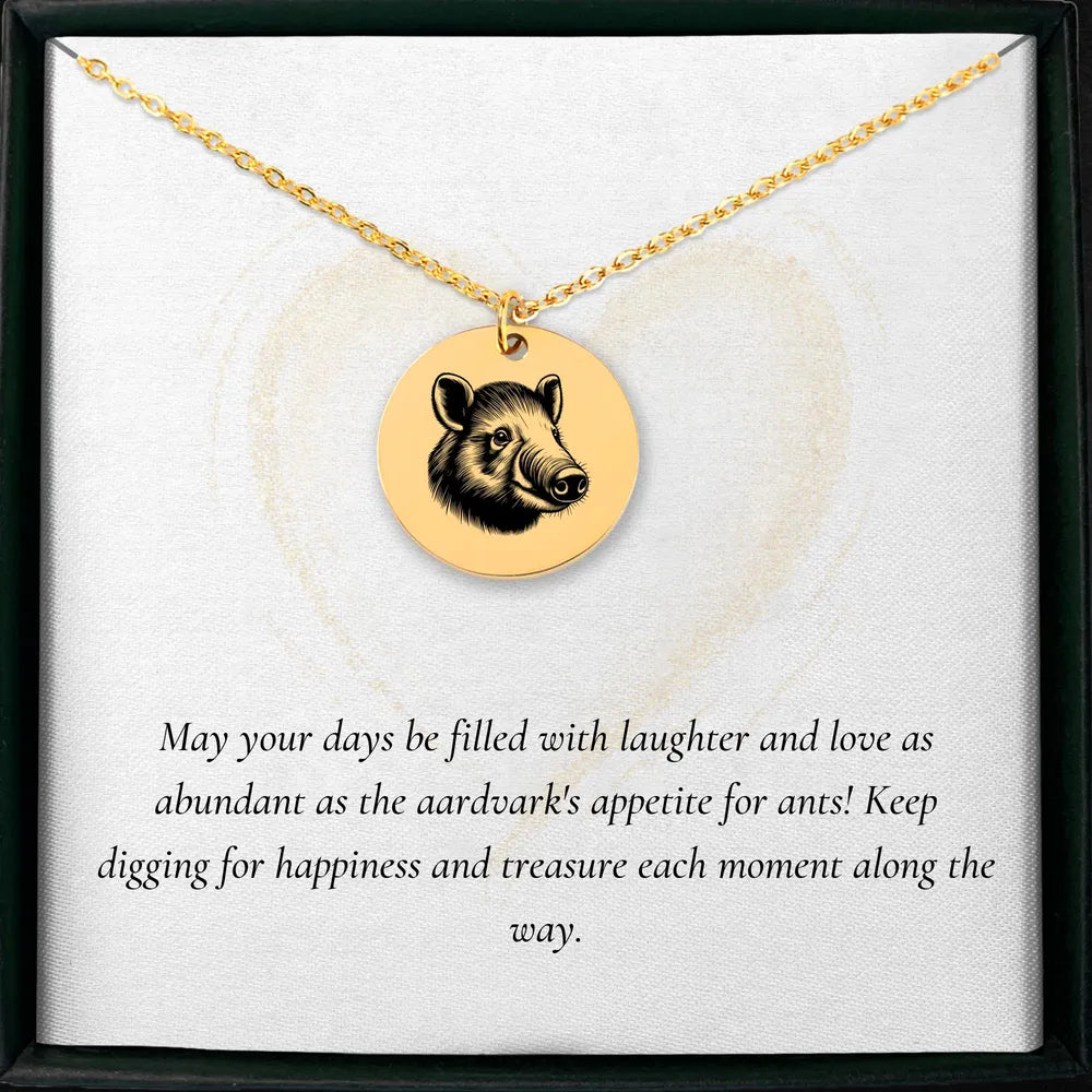 Unique Aardvark pendant necklace for personalized custom jewelry gift idea