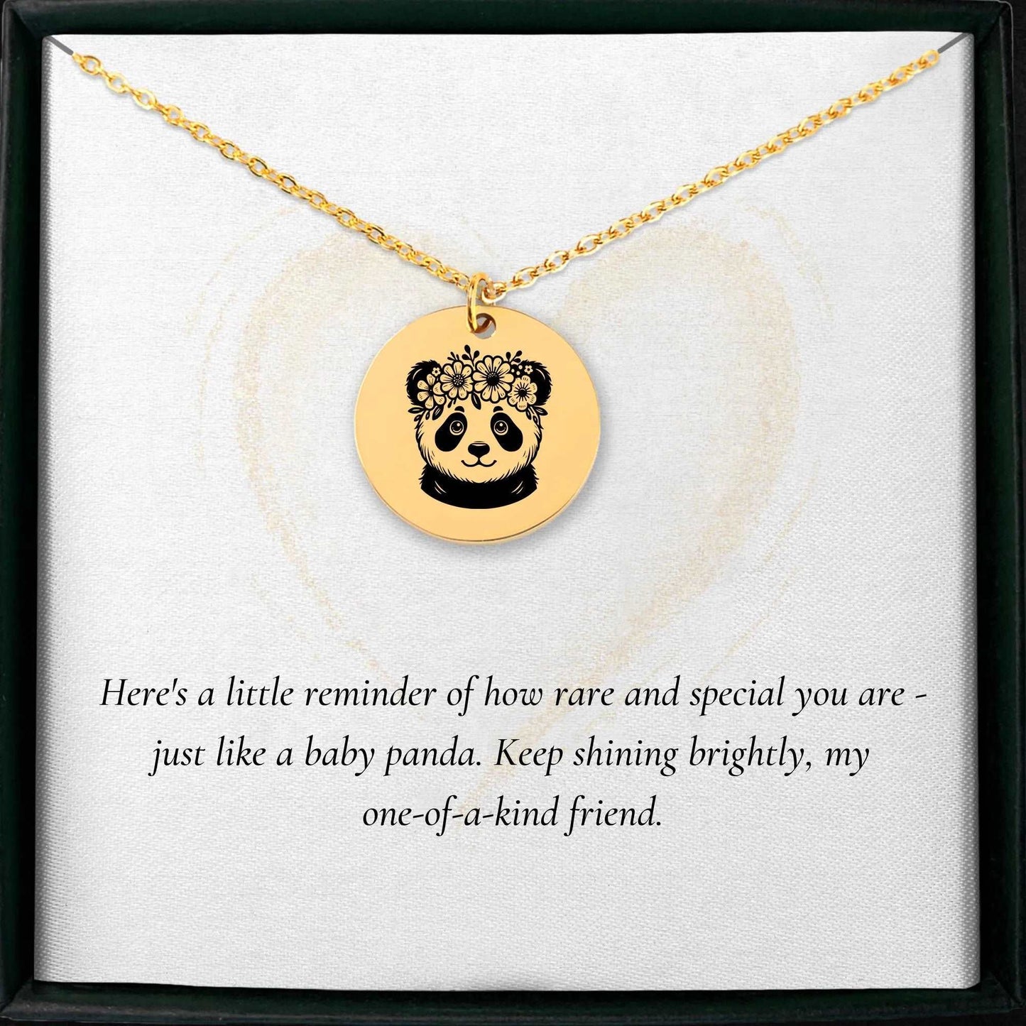 Custom Baby Panda Pendant Necklace with Unique Design