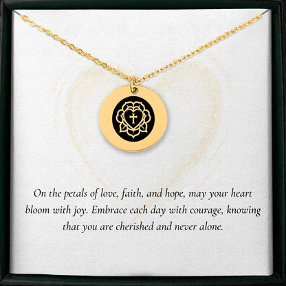 Luther Rose charm necklace - handmade personalized pendant