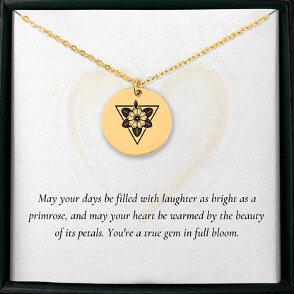 Personalized Primrose amulet charm jewelry