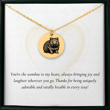 Custom wombat charm jewelry - personalized wildlife themed accessory