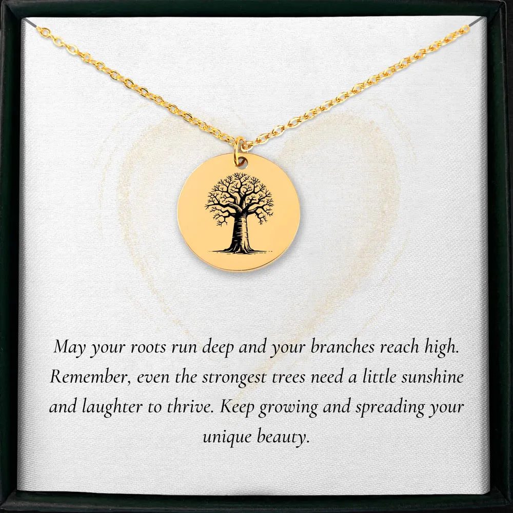 Stunning Baobab Tree pendant, meaningful gift for nature lovers 