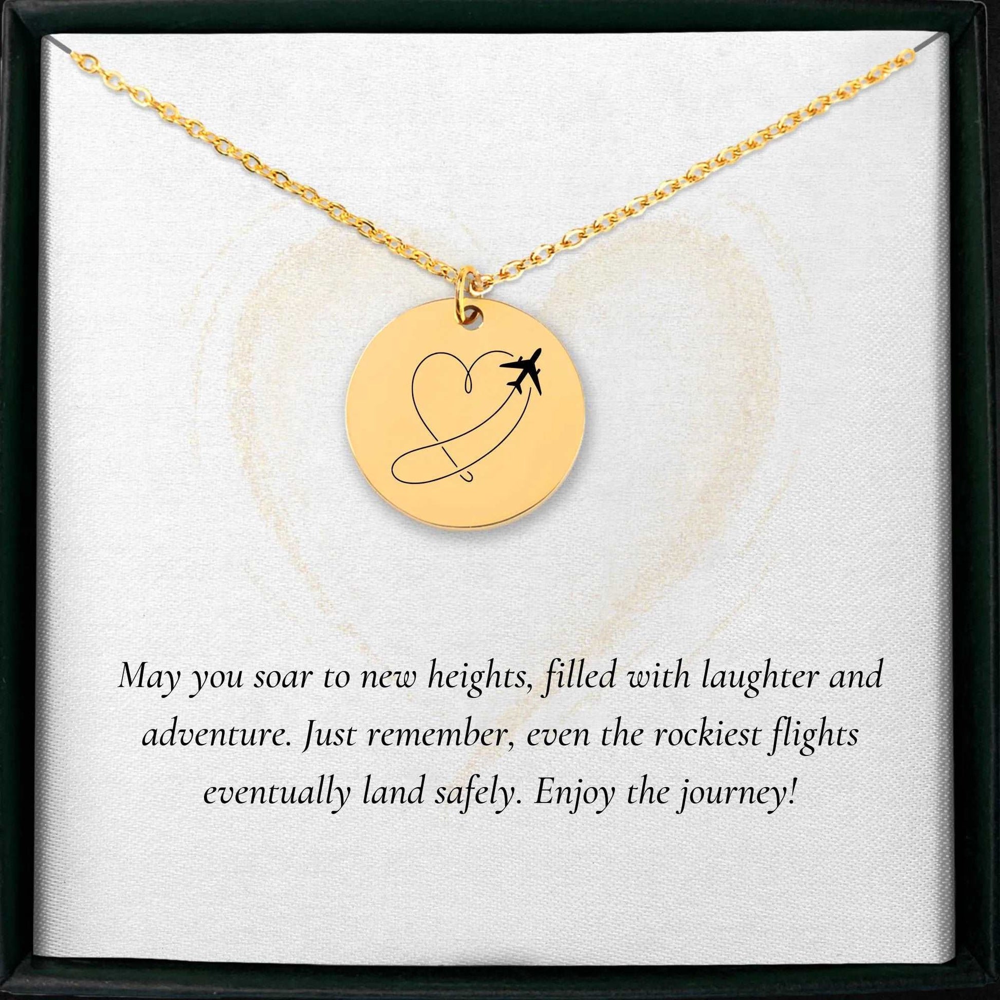 Vintage airplane amulet necklace for aviation enthusiasts