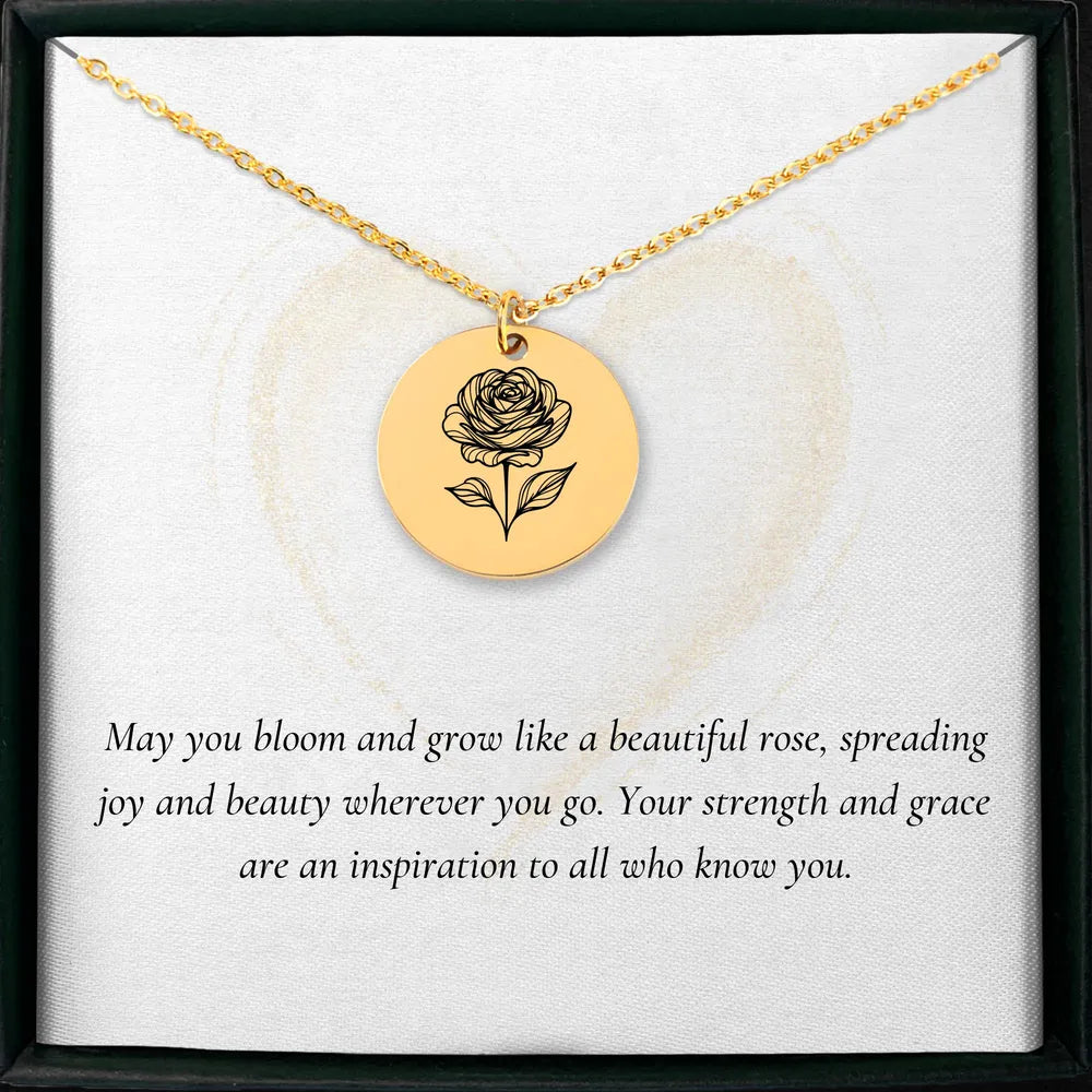 Unique Rose pendant necklace - perfect gift idea for her