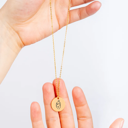 Unique body positive charm necklace, stylish accessory for the modern feminist