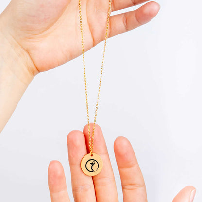 Stylish Bowl of Hygiene pendant necklace, a trendy accessory