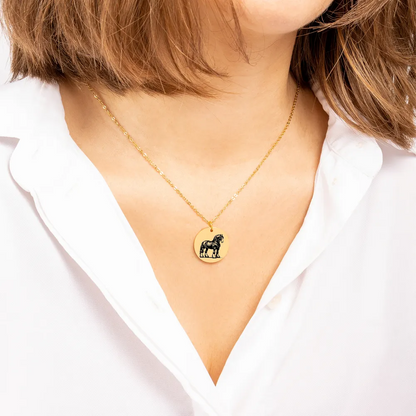 Clydesdale Horse charm necklace for horse enthusiasts 