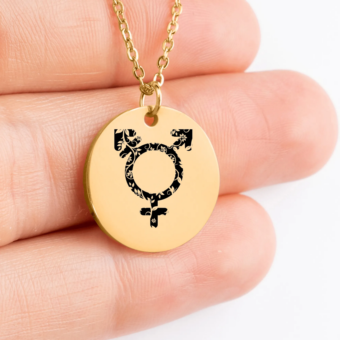 Trendy transgender pendant necklace as a thoughtful gift