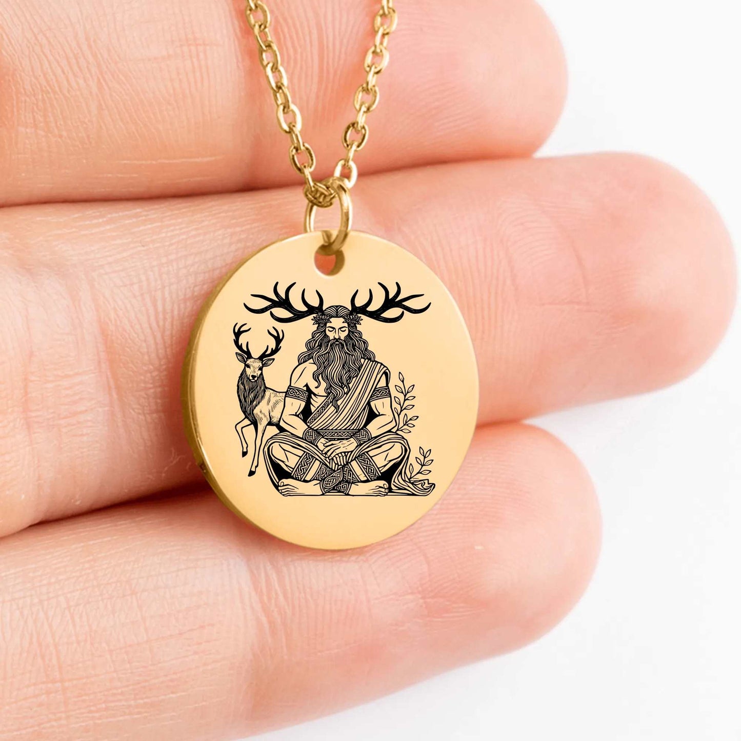 Custom Cernunnos God amulet necklace for him