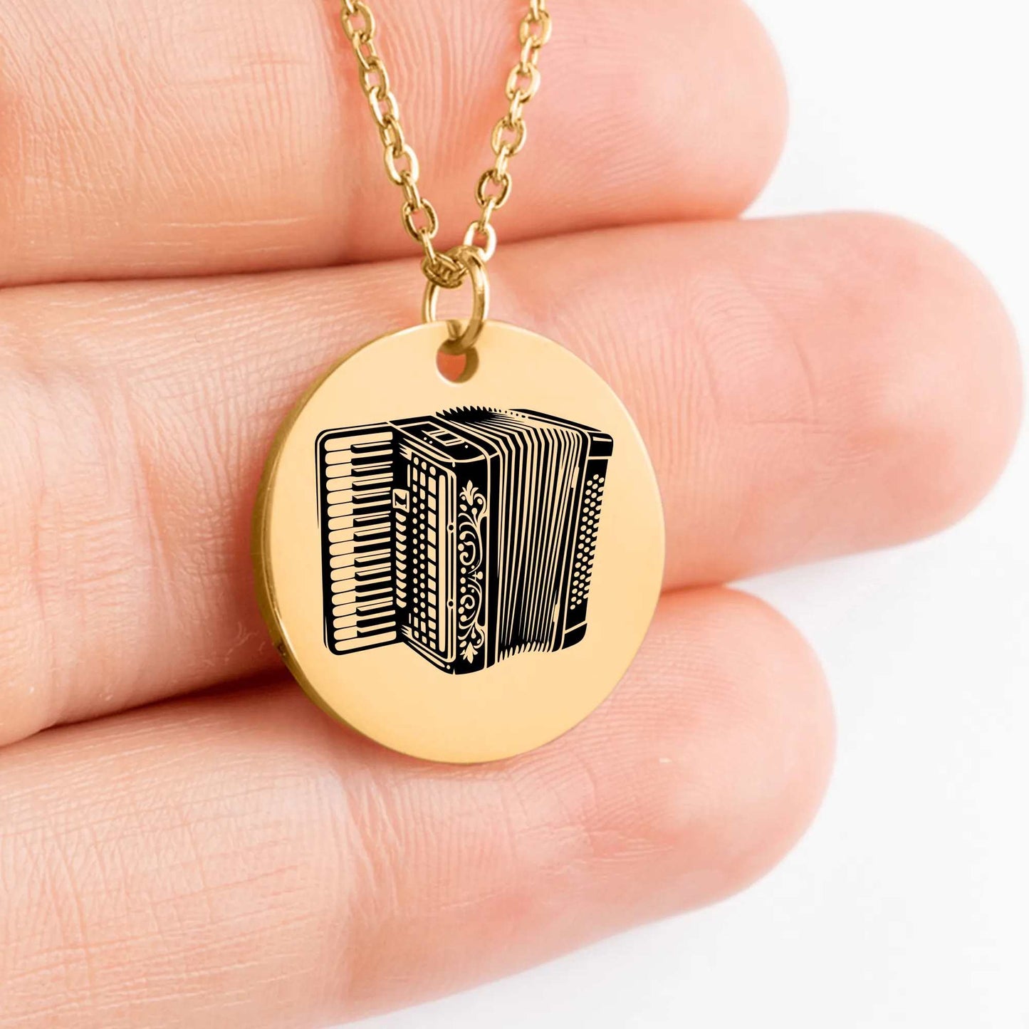 Handcrafted accordion pendant necklace for women