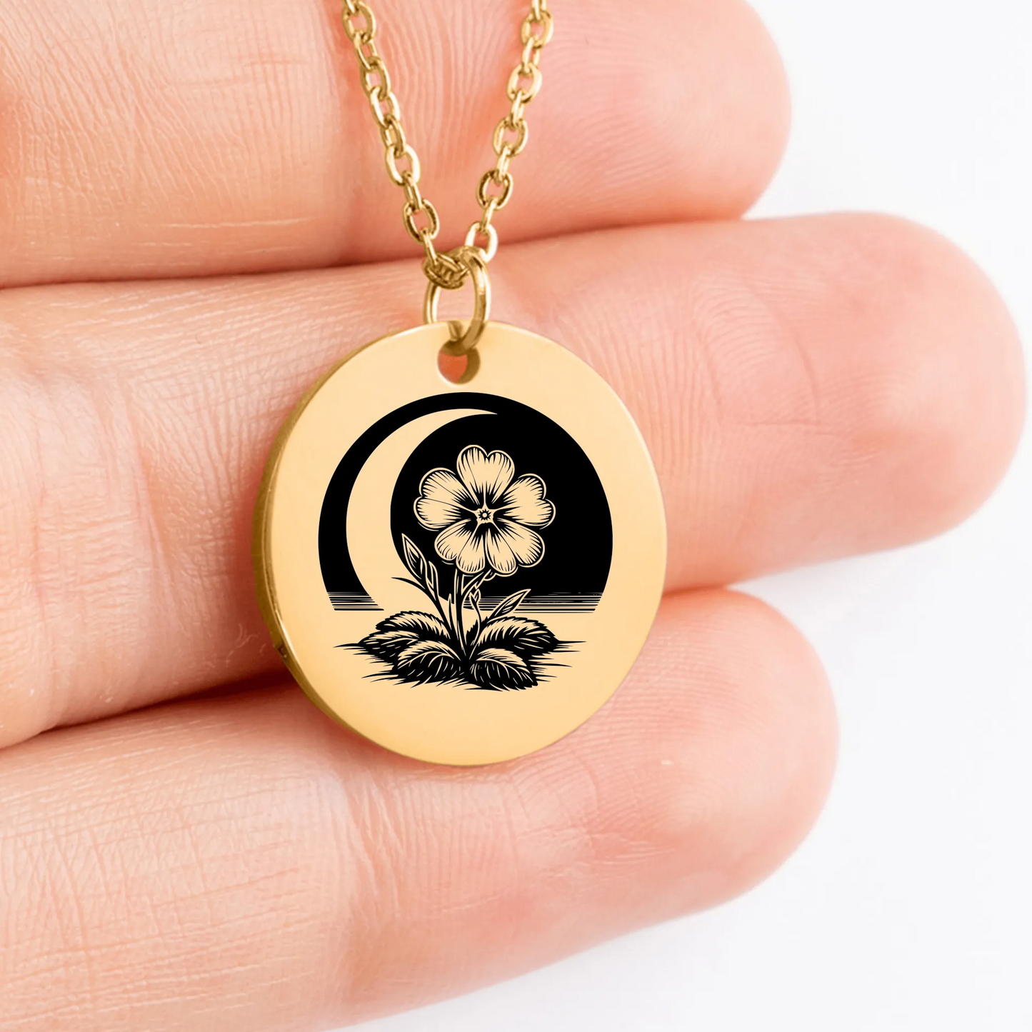 Unique custom Primrose pendant necklace