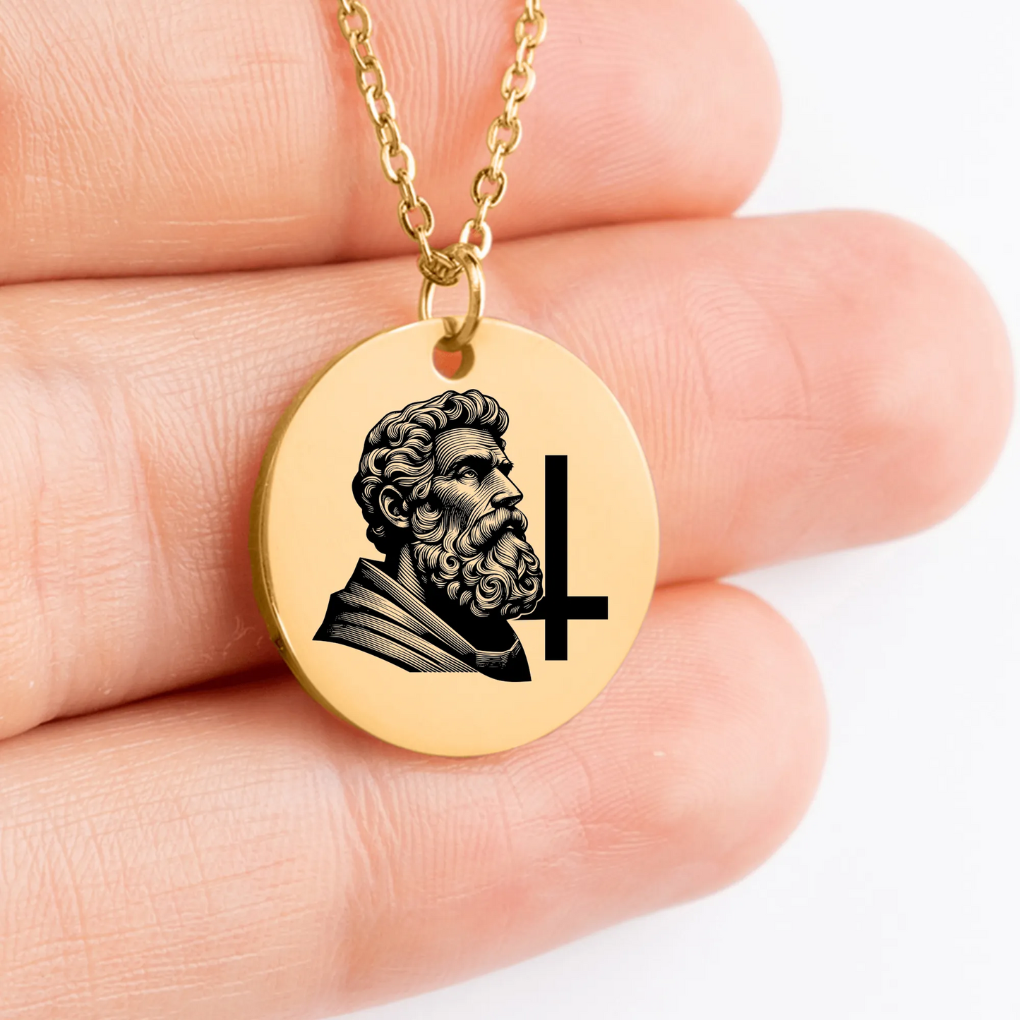 Unique Saint Peter pendant amulet for custom jewelry gift