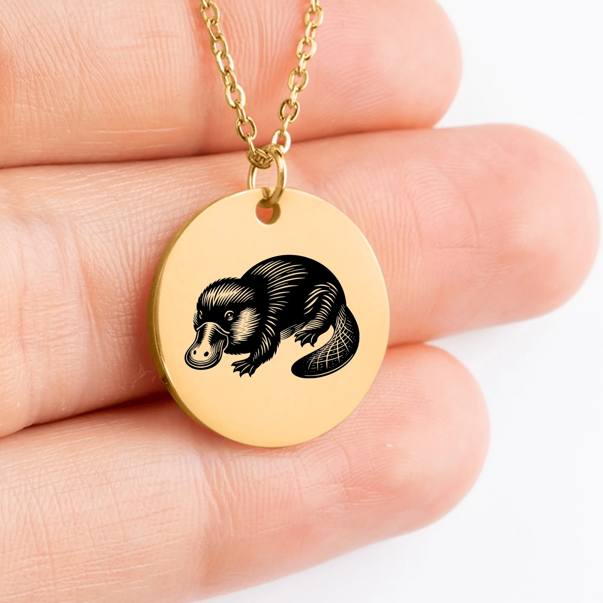 Handcrafted Platypus pendant necklace, one-of-a-kind charm