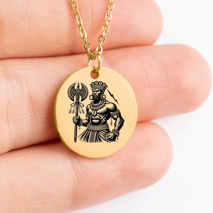 Unique gift idea: Shango God amulet necklace for him or her