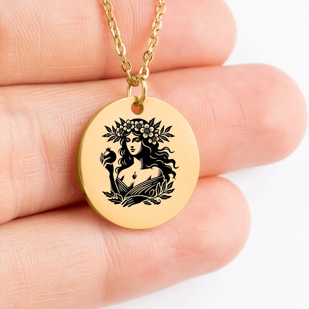 Unique personalized Persephone Goddess pendant necklace for women