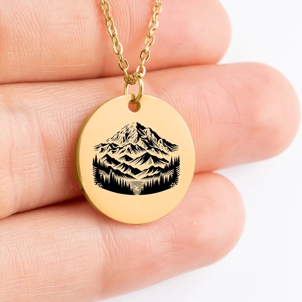 Custom Mount Denali amulet necklace for nature lovers and outdoor enthusiasts