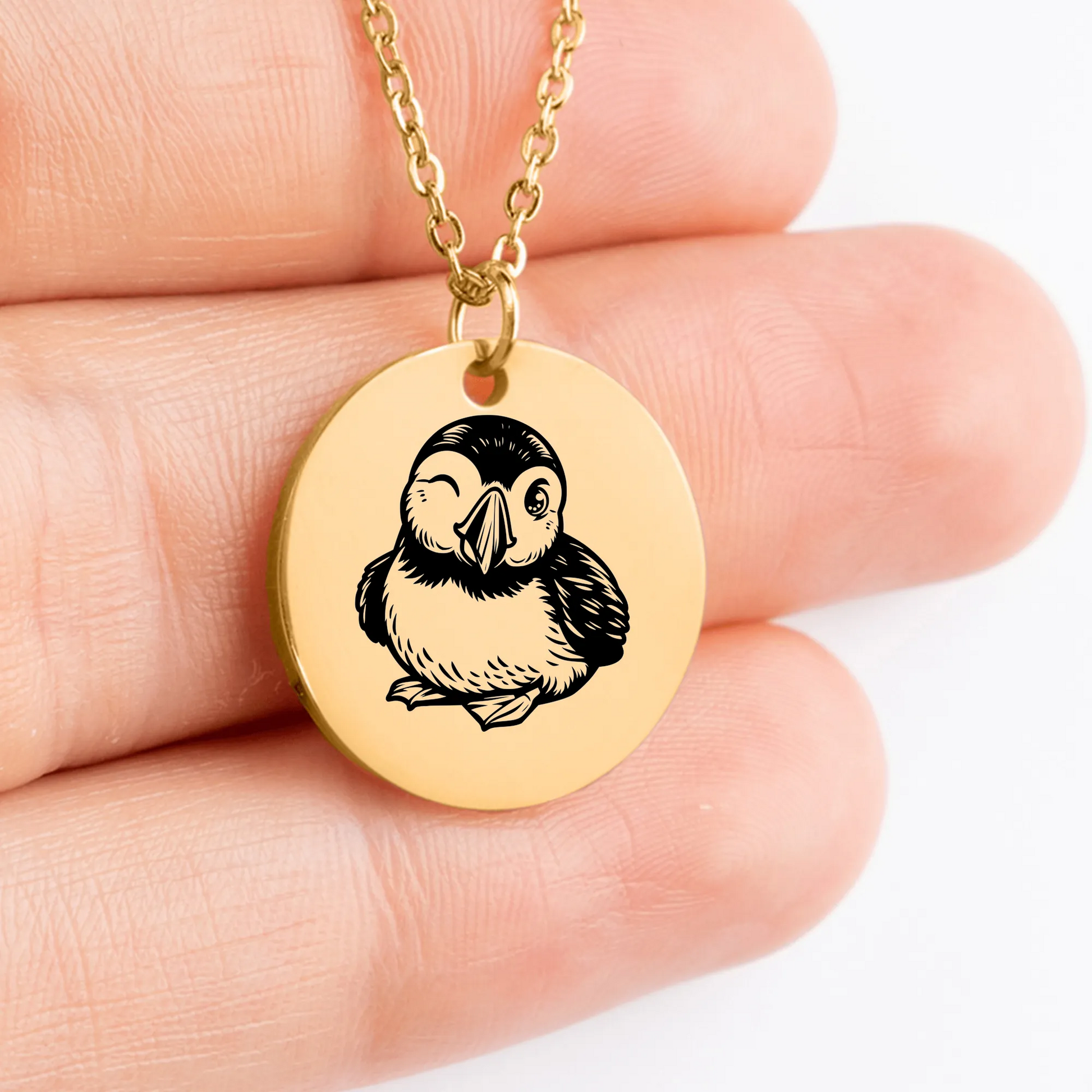 Gift for Bird Lovers - Puffin Charm Necklace