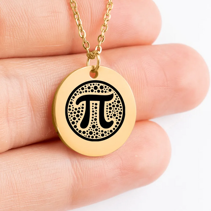 Custom Pi Symbol necklace for math lovers