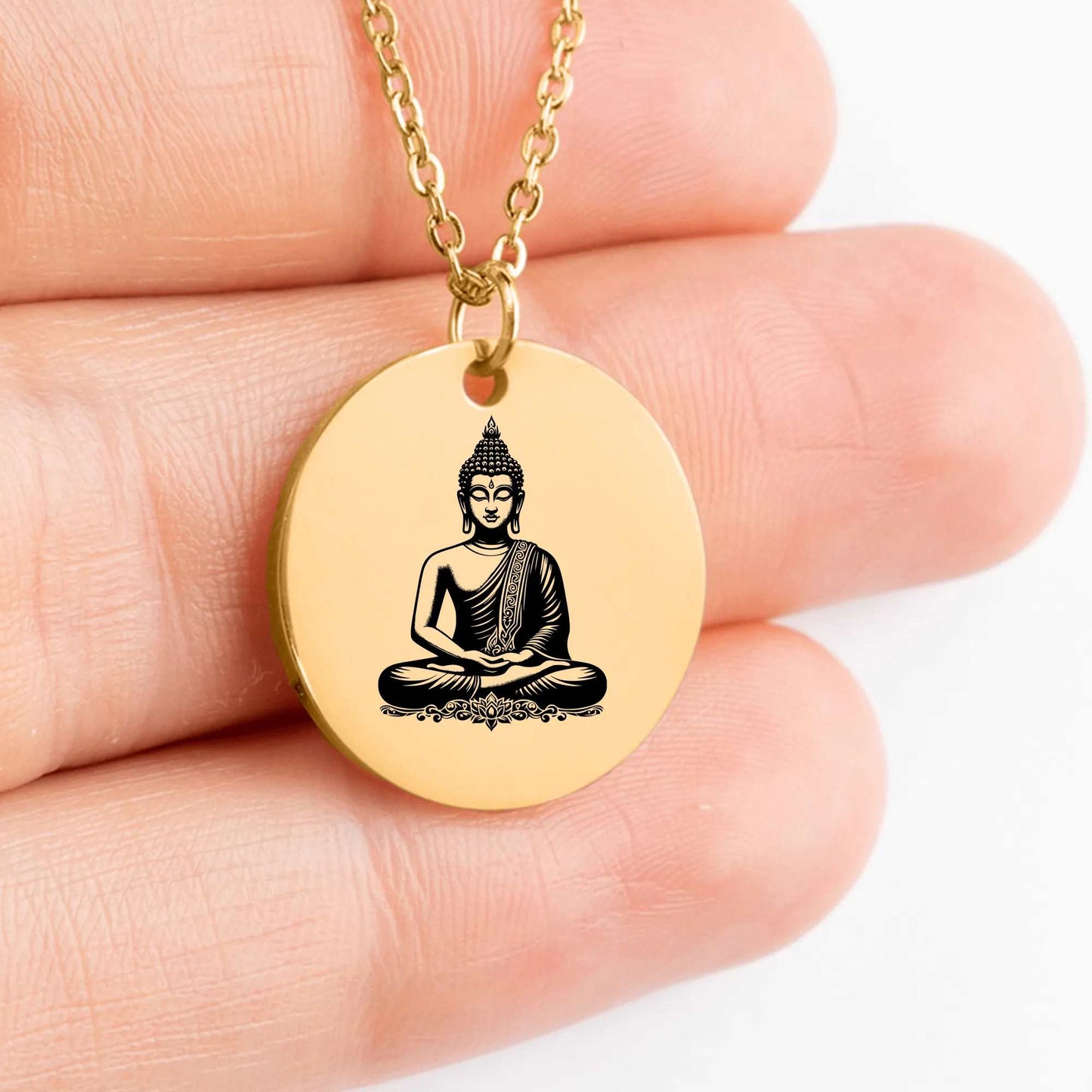 Dainty Buddha charm necklace for custom jewelry lovers