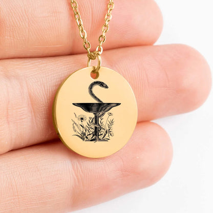 Unique Bowl of Hygiene charm necklace for meaningful jewelry