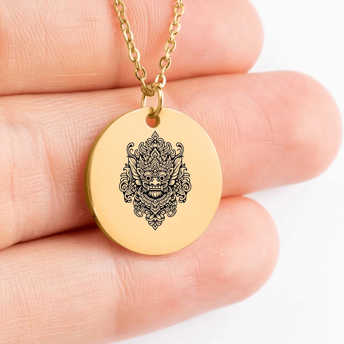 Unique Balinese Barong pendant gift idea for personalized jewelry lovers  