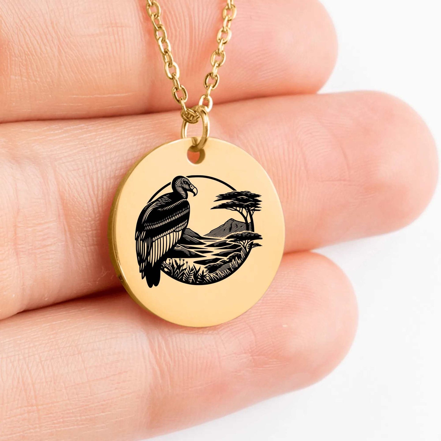 Custom Andean Condor amulet necklace, a meaningful addition to your style