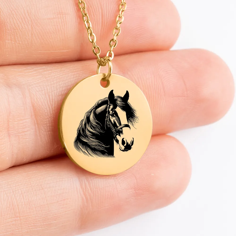 Custom Clydesdale Horse pendant necklace for animal lovers 