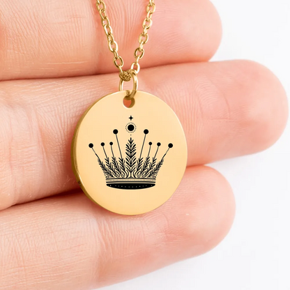 Sparkling Tiara amulet charm necklace - unique personalized gift for women