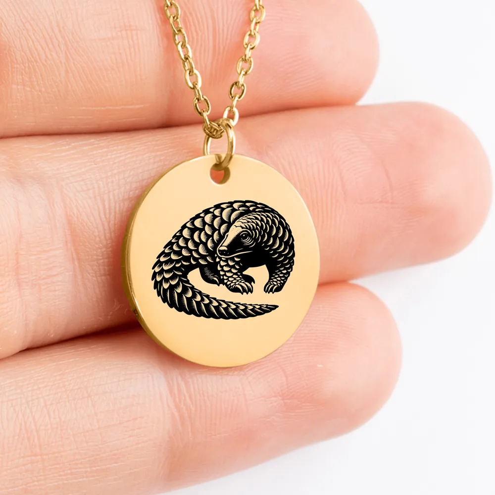 Handcrafted Pangolin Pendant Necklace - Custom Jewelry Gift Idea