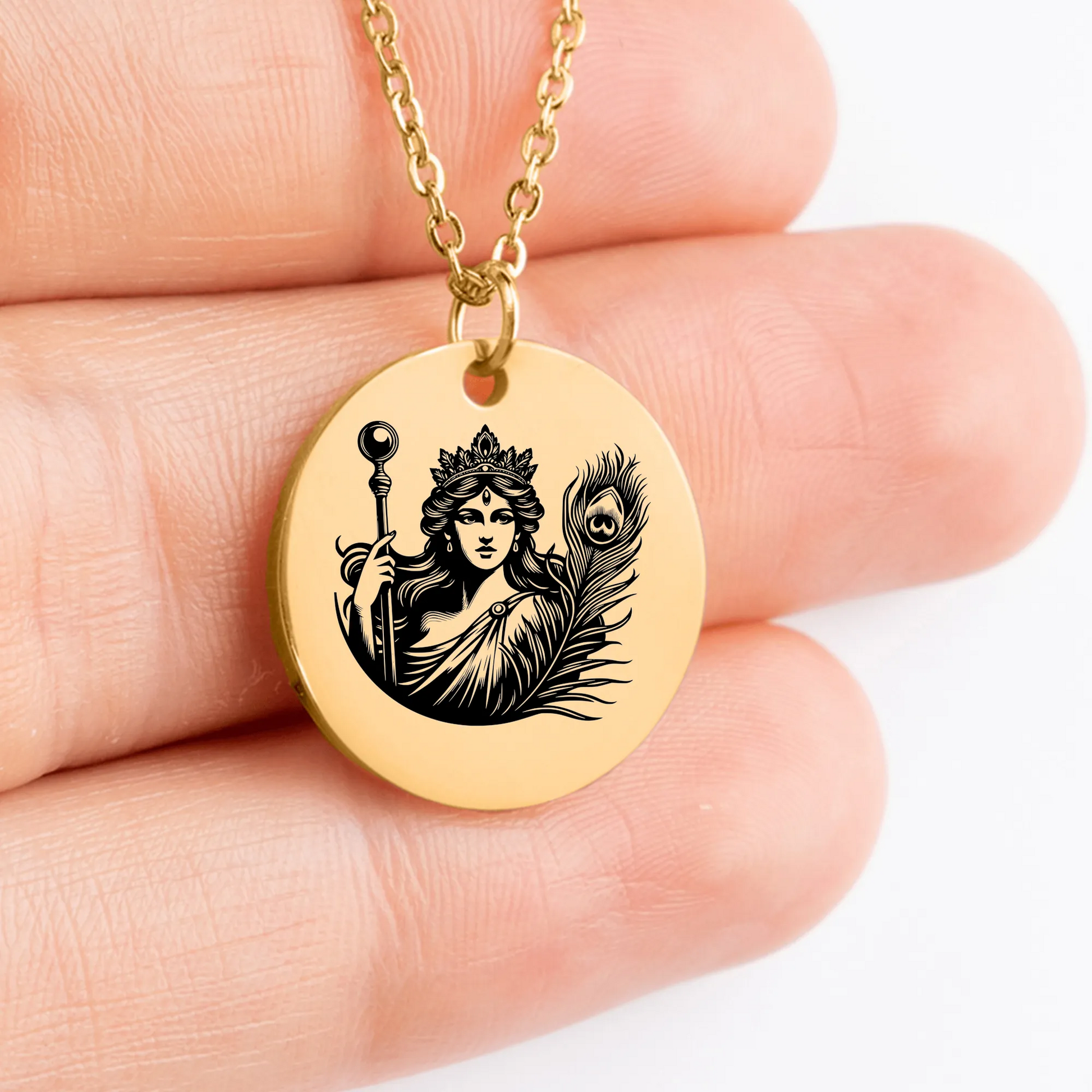 Elegant Hera Goddess charm necklace for a timeless and meaningful accessory