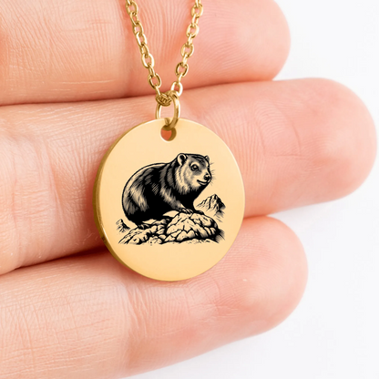 Personalized Rock Hyrax jewelry gift