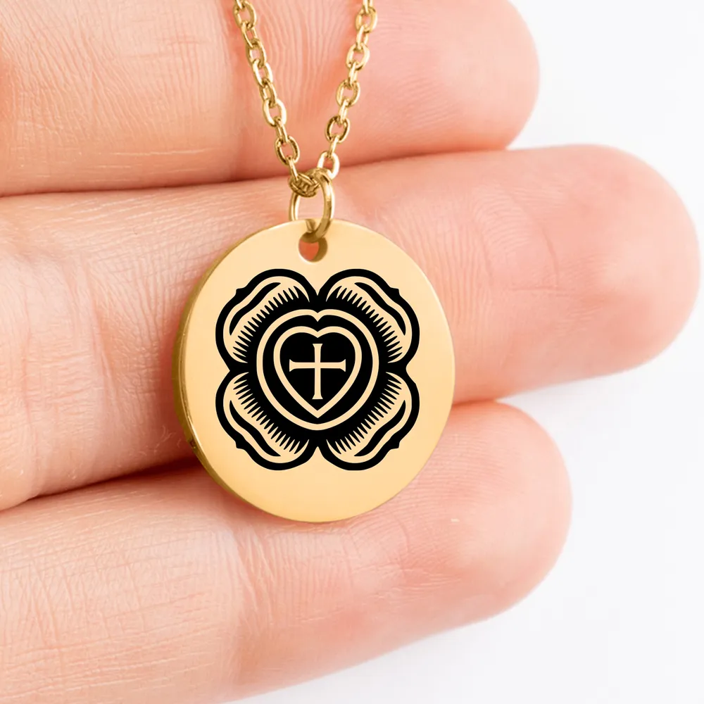 Luther Rose amulet charm necklace - perfect gift for her